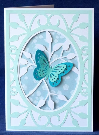 Double Butterfly Aperture Card by Shirley Young