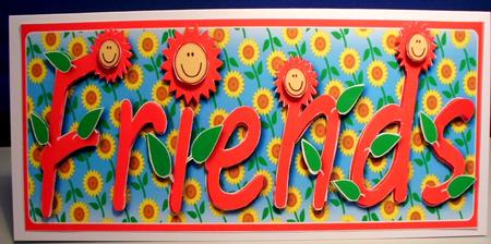 Friends with Flowers Large Dl by Shirli Walker
