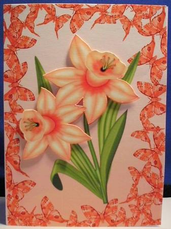 Daffodils and Butterflies A4 Topper by Shirli Walker