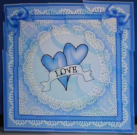 8 x 8 Love Hearts Kit with Scalloped Corners by Shirli Walker