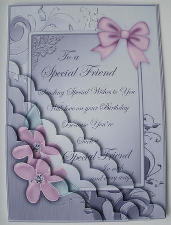 Metallic Birthday Greeting Quick Card Corner Side Stacker by Shirli Walker