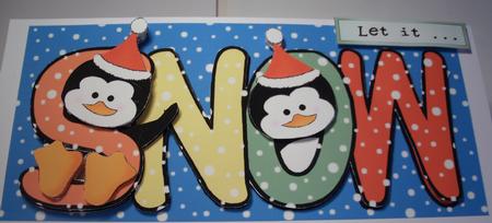 Let It Snow Quick Card with Decoupage by Shirli Walker