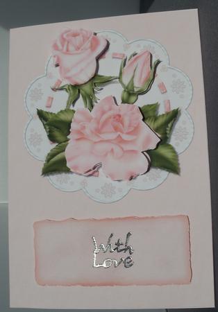 Rose Decoupage Quick Card Front by Shirli Walker