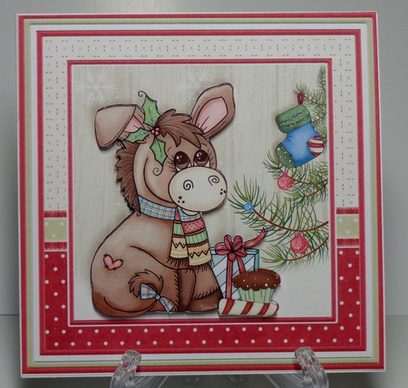 MERRY CHRISTMASS 7.5 Christmas Decoupage & Insert Mini Kit by Shonni Moore