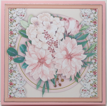 PBeautiful Pink Flowers  on Lace  by Shonni Moore