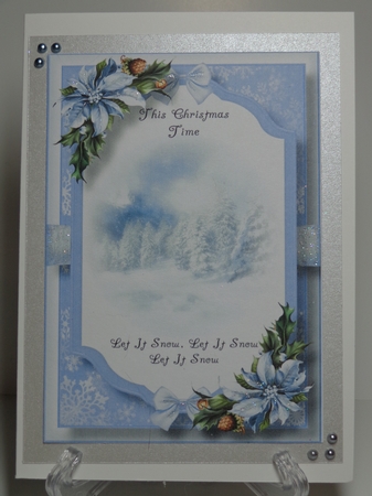 Beautiful Christmas Scene - Snowy Mountain A5 by Shonni Moore