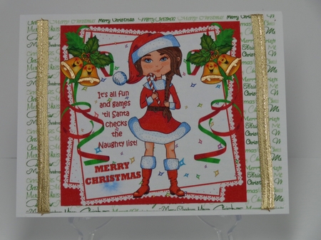 7x7 Fun and games naughty list girl by Shonni Moore