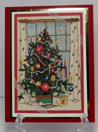 Christmas Tree Decorated Oblique Panels by Shonni Moore
