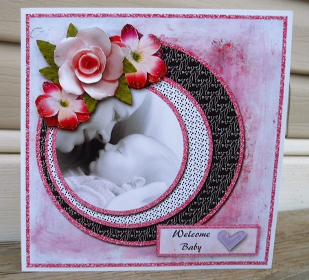 Welcome New Baby Floral Circles by Sonja Nelson