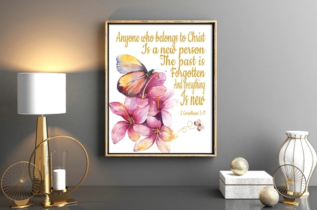 Printable wall decor 8x10 Everything New scripture christian word art watercolor print by Sonja Nelson