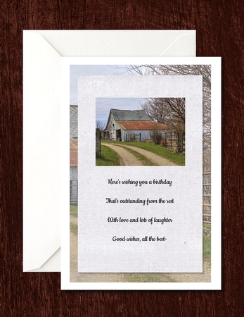 Barns Male Birthday Quick Cards with Sentiments and Inserts by Sonja Nelson