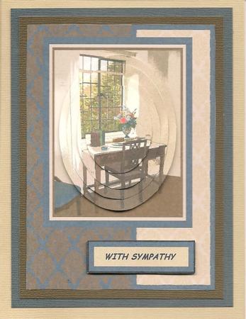A Table at the Window Sympathy Card by Sonja Nelson
