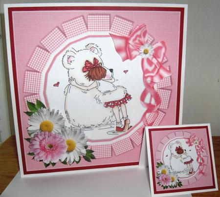 8x8 Sassy Cheryl Bear Hugs by Sonja Nelson
