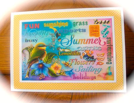 Summer Subway Art, A5 Step by Step Card by Sonja Nelson