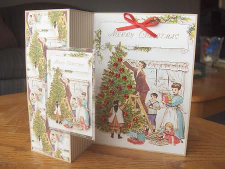 Dressing the Tree No Hole Fold Back Card by Sonja Nelson