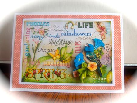 Spring Subway Art, A5 Step by Step Card by Sonja Nelson