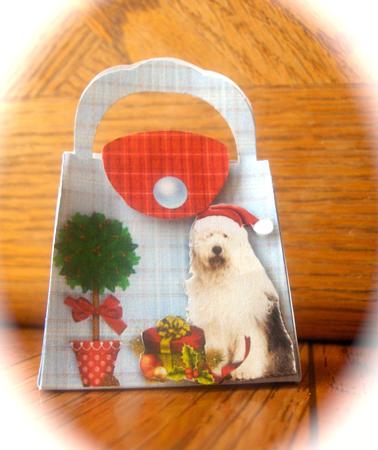 Christmas Handbags Gift-box Decoration - Doggy Bag by Sonja Nelson