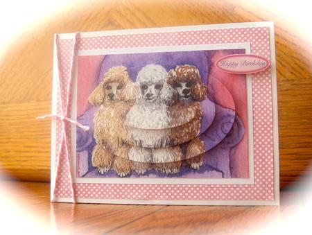 A Pack of Poodles Oval Pyramid by Sonja Nelson
