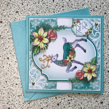 Reindeer Floral 1 by Stefanie Mohrmann