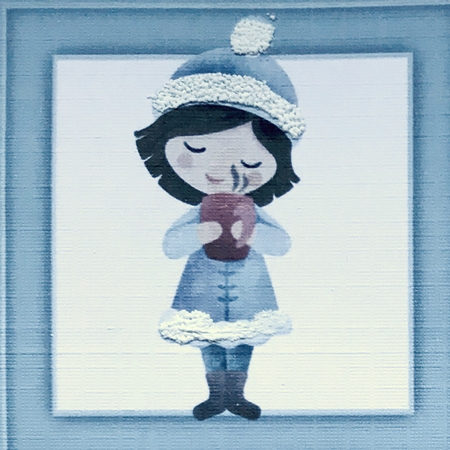 Winter Girls Christmas Quad Frame 8x8 by Stefanie Mohrmann