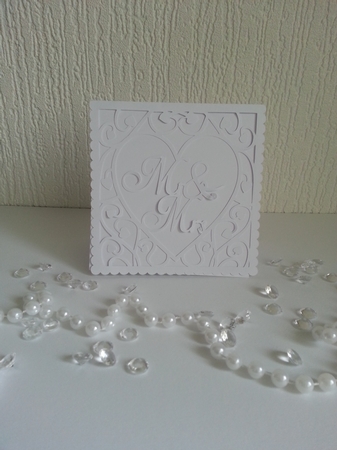 Heart Swirls Mr And Mrs Card Template now in multi digital cutting formats by Stella Reynolds