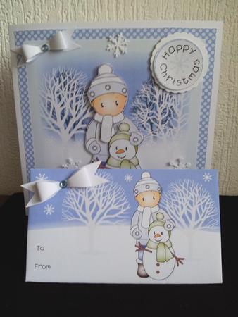 Andy and Snowman Christmas Money Wallet by Stella Reynolds