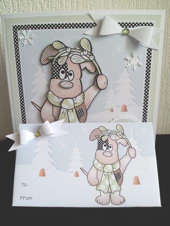 Henry with Mistletoe Christmas Money Wallet by Stella Reynolds