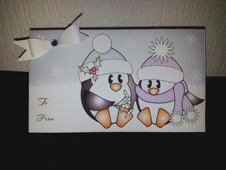 Penguin Kisses Christmas Money Wallet by Stella Reynolds
