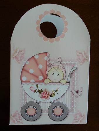 Baby Girl in Pram Large Gift Bag by Stella Reynolds