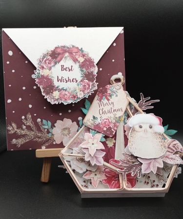 An Owl for Christmas 3d Terrarium Cards & Envelopes Kit by Stephanie Bardelli