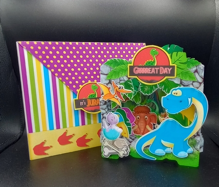 Its Jurassic Shape the Scene 3D Card and Envelope Kit. by Stephanie Bardelli