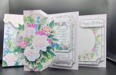 Occasional Roses Accordion Card, Envelope & Bookmark Kit. by Stephanie Bardelli