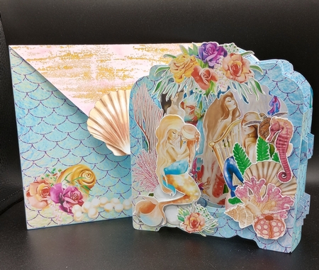 A Mermaids Tale Shape the Scene 3D Card and Envelope Kit. by Stephanie Bardelli