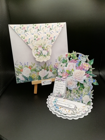 Occasional Roses 2 Triple Easel Card and Envelope Kit.  by Stephanie Bardelli