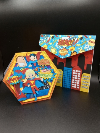 Super Hero Dad Twist n Pop Double Card Kit. by Stephanie Bardelli