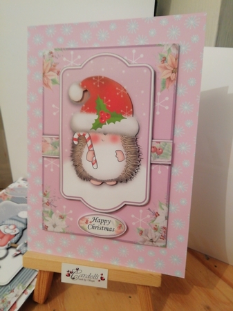 Hedgy With Candy Cane 2 A5 Mini Kit by Stephanie Bardelli