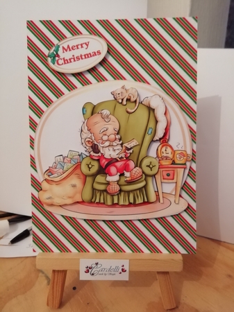 8x8 Santas reading his letters mini kit by Stephanie Bardelli