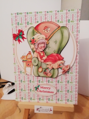 8x8 Mrs Claus waiting for Santa mini kit by Stephanie Bardelli