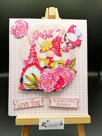 Gnome In Love 4 Glitter Globe Mini Kit by Stephanie Bardelli
