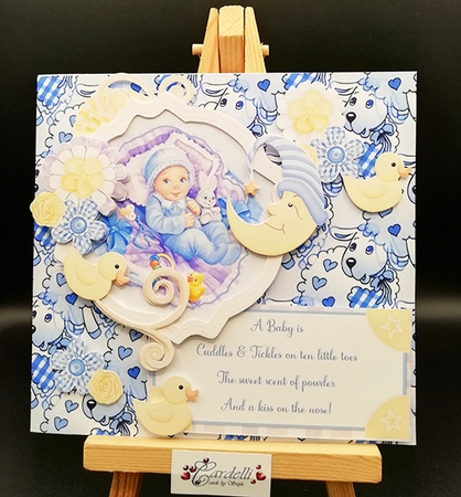 Baby Love 2 Shaped Card and Envelope Kit. by Stephanie Bardelli