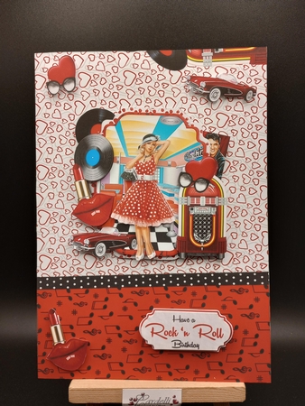 Dreamboats and Petticoats Shaped Card and Envelope Kit. by Stephanie Bardelli