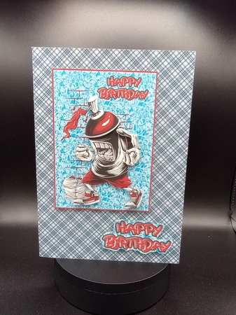 Graffiti birthday Card Front by Stephanie Bardelli