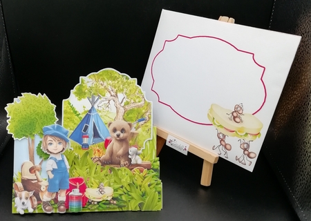 Happy Little Camper - Side Stepper Card and Envelope Kit by Stephanie Bardelli