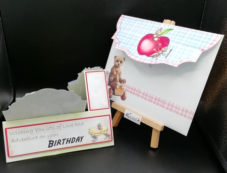 Happy Little Camper - Side Stepper Card and Envelope Kit by Stephanie Bardelli