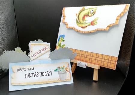 Catch of the Day - Centre Panel Stepper Card Kit by Stephanie Bardelli