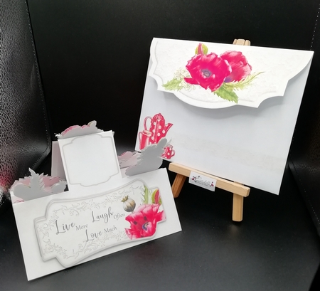 Miss Poppy  Comes to Tea - Centre Panel Stepper Card Kit by Stephanie Bardelli
