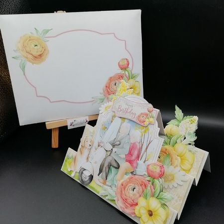 The Golden Years - Bicycle Made for Two - Centre Panel Stepper Card Kit by Stephanie Bardelli
