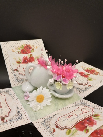 Miss Poppy Comes to Tea Exploding Box Surprise Kit by Stephanie Bardelli
