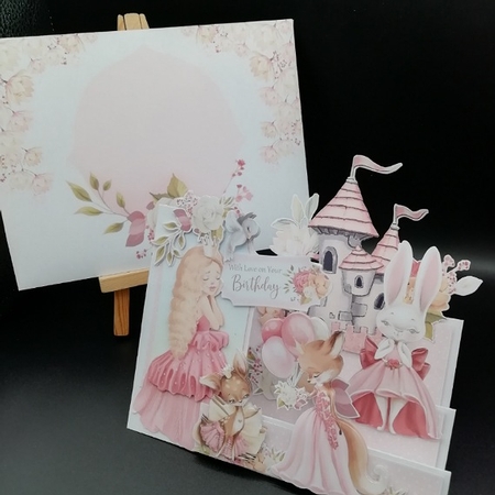 Sweet Little Princess & Friends #1 - Side Stepper Card and Envelope Kit by Stephanie Bardelli
