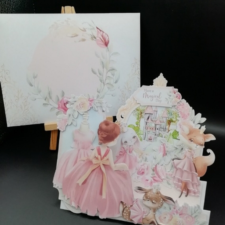 Sweet Little Princess & Friends #2 - Side Stepper Card and Envelope Kit by Stephanie Bardelli